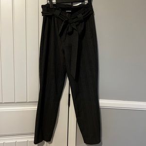 Plaid high rise ankle pant